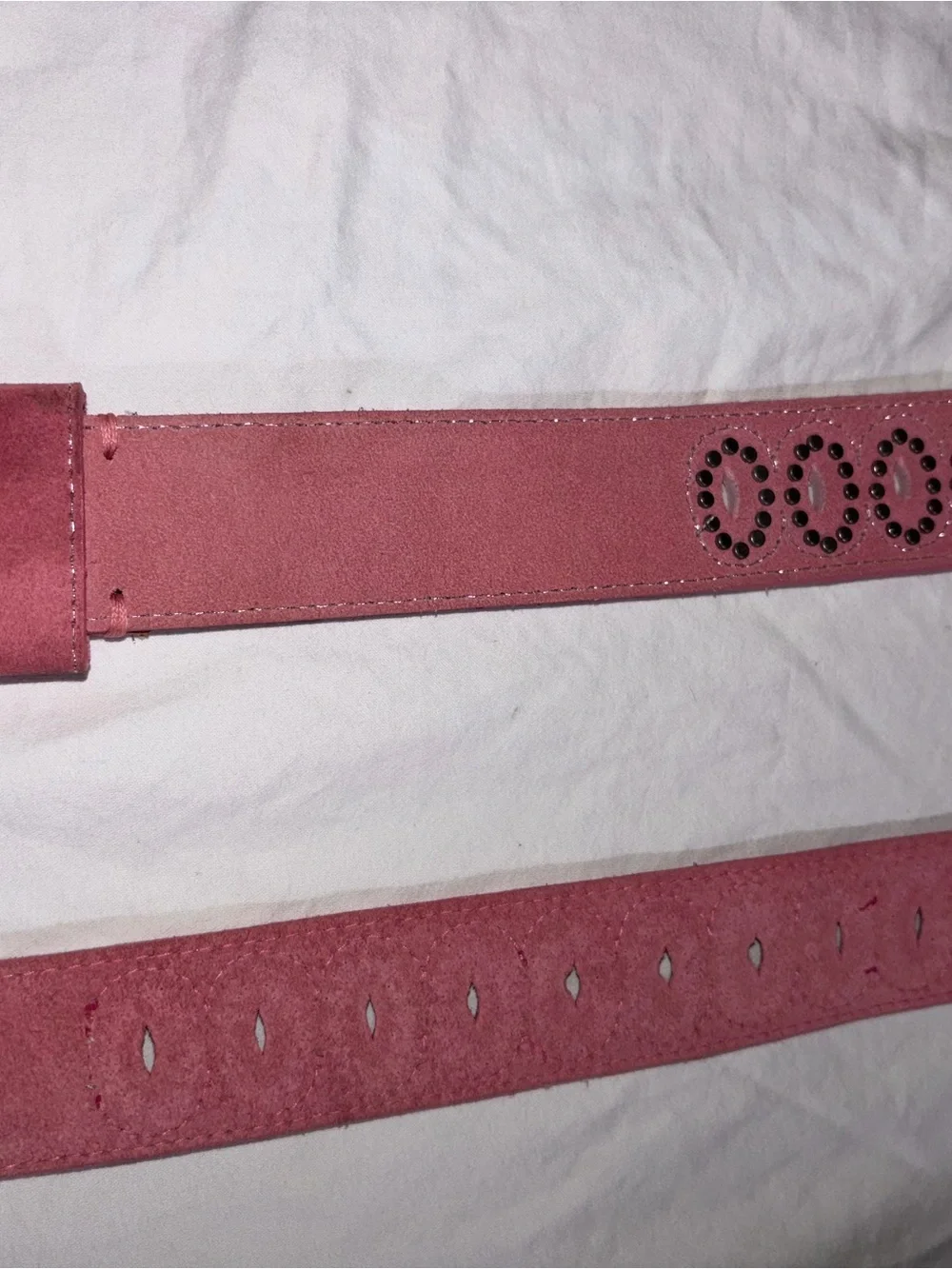 American Eagle Outfitters Pink Suede Studded Women's Belt large coastal cowgirl